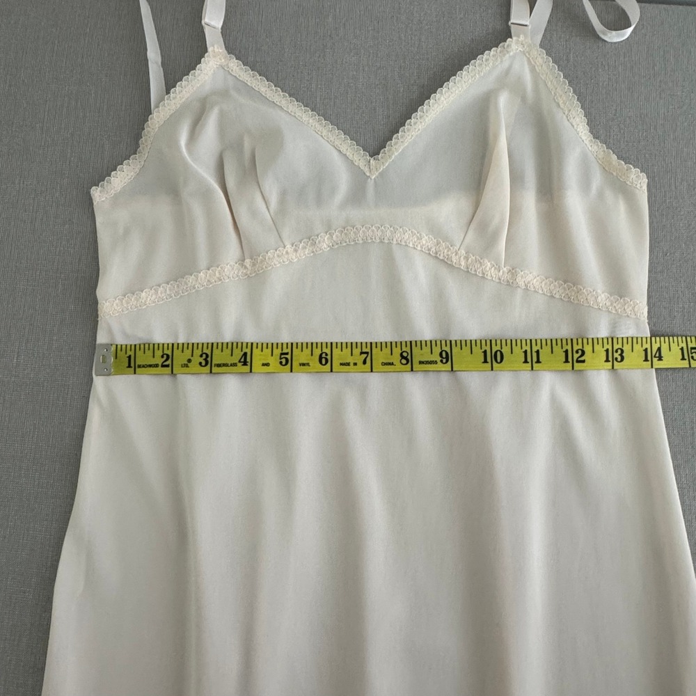 Vintage Lorraine Maxi Peach/Cream Maxi Slip‎ Size 34 - Picture 7 of 10